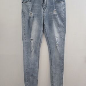 Light Blue Distressed Women's Jeans
